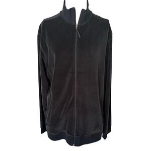 Daniel Buchler- Buttery Soft Black Velour Jacket - XXL
